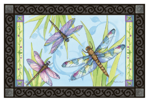 Dragonfly Days MatMates Decorative Doormat
