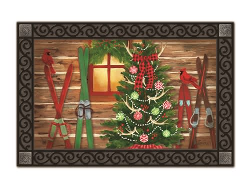 Christmas at the Cabin MatMates Decorative Doormat