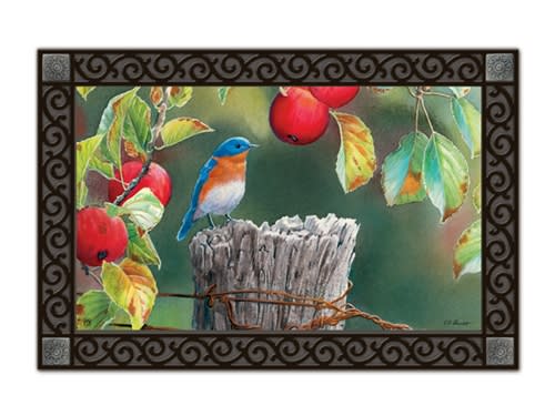 Orchard Bluebird MatMates Decorative Doormat
