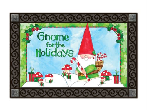 Gnome for the Holidays MatMates Doormat