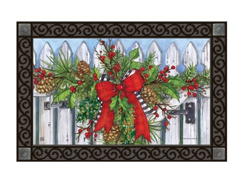 Holiday Garland MatMates Decorative Doormat