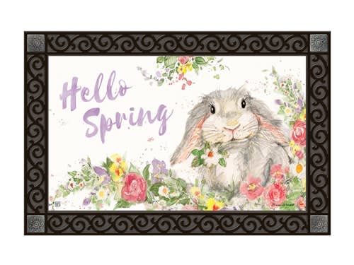 Hello Bunny MatMates Decorative Doormat