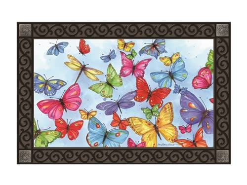 Brilliant Butterflies MatMates Decorative Doormat