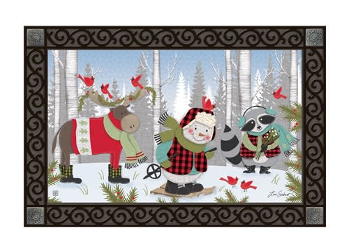 Winter Fun Snowman MatMates Decorative Doormat