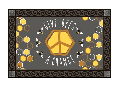 Give Bees a Chance MatMates Decorative Doormat