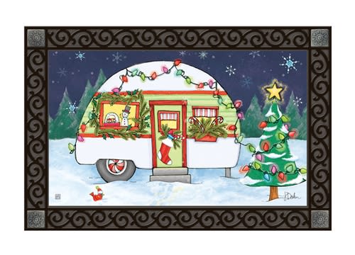 Christmas Camper MatMates Decorative Doormat