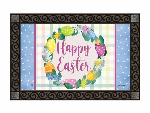 Easter Wreath MatMates Decorative Doormat