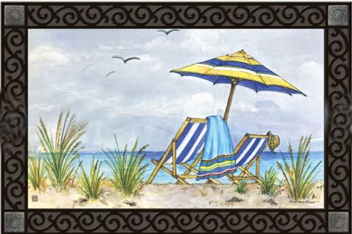 A Day at the Beach MatMates Decorative Doormat