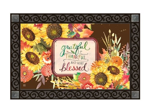 Grateful Bouquet MatMates Decorative Doormat