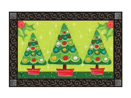Merry Christmas Tree MatMates Decorative Doormat