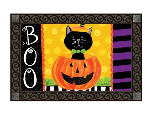 Boo Kitty MatMates Decorative Doormat