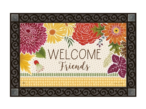 Autumn Floral MatMates Decorative Doormat