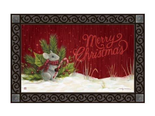 Christmas Mouse MatMates Decorative Doormat