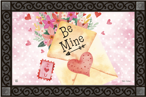 Valentine Flowers MatMates Decorative Doormat