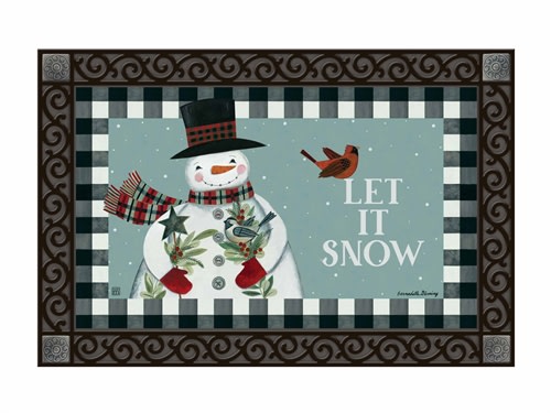  Christmas Decorative Doormat-Let It Snow Winter