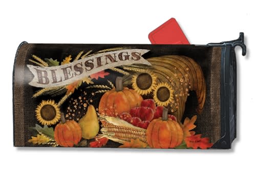 Cornucopia Blessings Large MailWraps Mailbox Cover