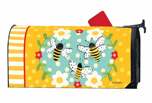 Bumbly Bees Large MailWraps Mailbox Cover