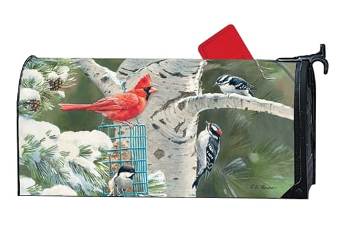 Winter Birds Large MailWraps Mailbox Cover
