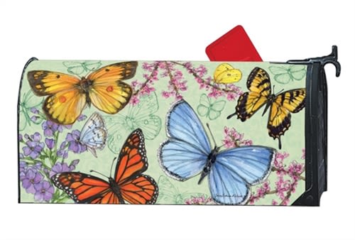 Butterfly Dance Large MailWraps Magnetic Mailbox Cover