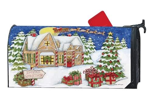 Santa's Workshop Large MailWraps Mailbox Cover