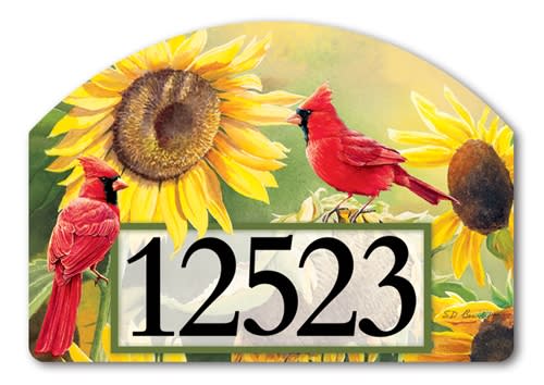 Sunflower Cardinal Yard DeSigns Magnetic Art