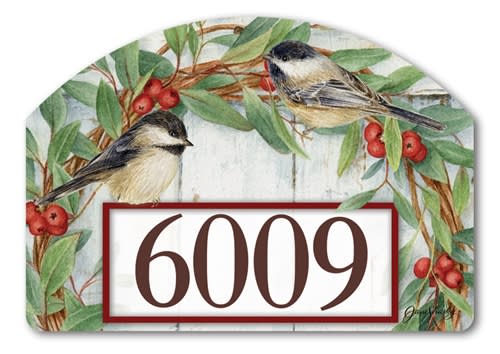 Chickadee Wreath Yard DeSigns Magnetic Art