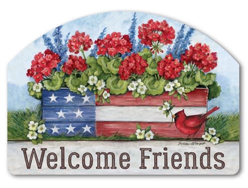 Patriotic Planter Box Yard DeSigns Magnetic Art