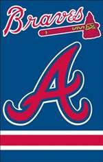 Atlanta Braves, Suede Garden Flag Justin Patten