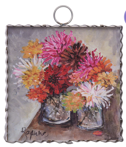 RTC Gallery Rozie's Jars of Zinnias