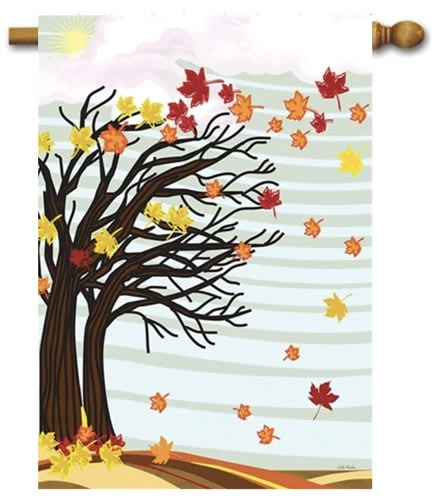 Autumn Winds Decorative House Flag
