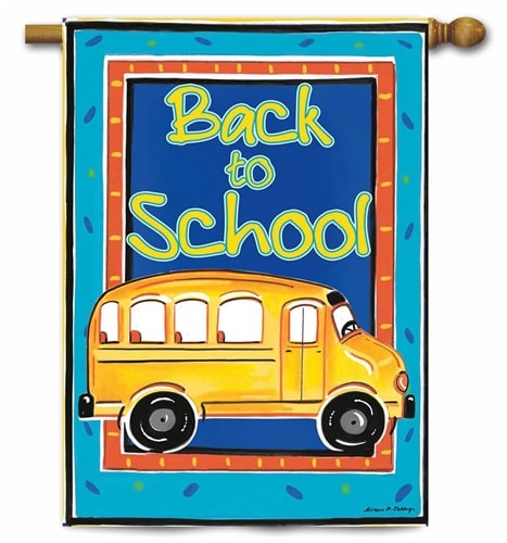 School Bussin' Decorative House Flag