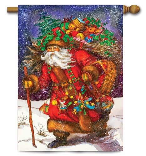 Santa Trek Decorative House Flag