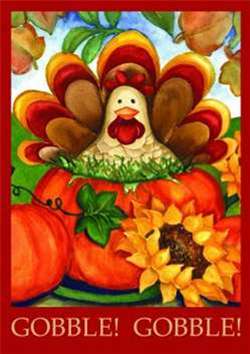 Autumn Turkey Decorative Garden Flag Autumn Turkey Decorative Garden Flag