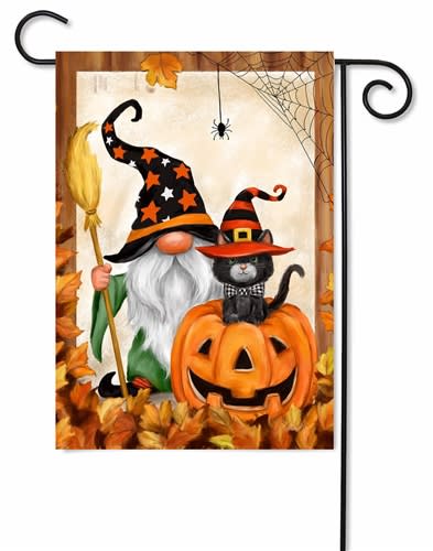 Halloween Gnome Decorative Garden Flag