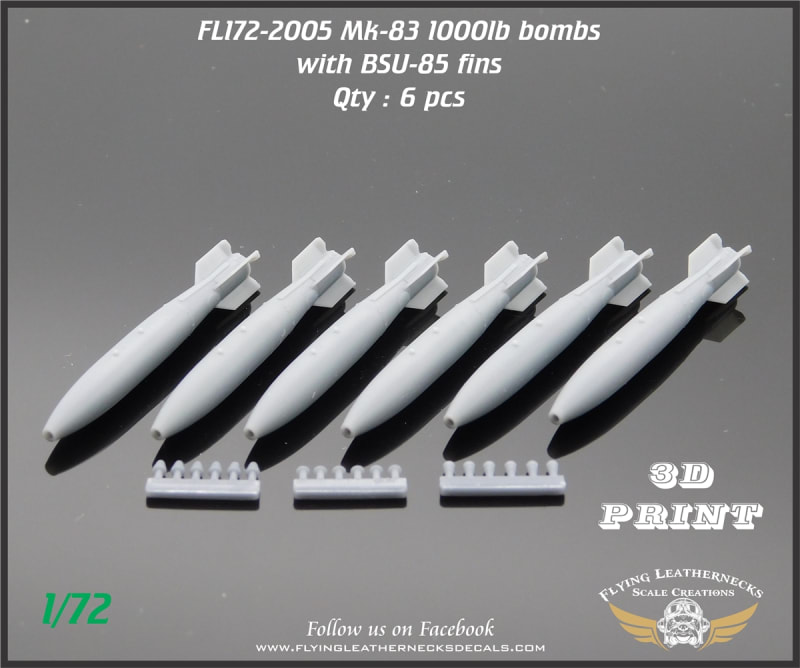 FL172-2005 Mk-83 1000lb bombs with BSU-85 fins