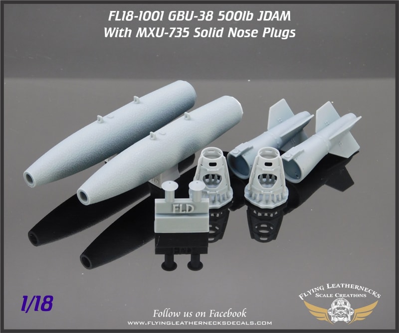 FL18-1001 GBU-38(V)-2/B 500lb JDAM with MXU-735 Nose Plugs