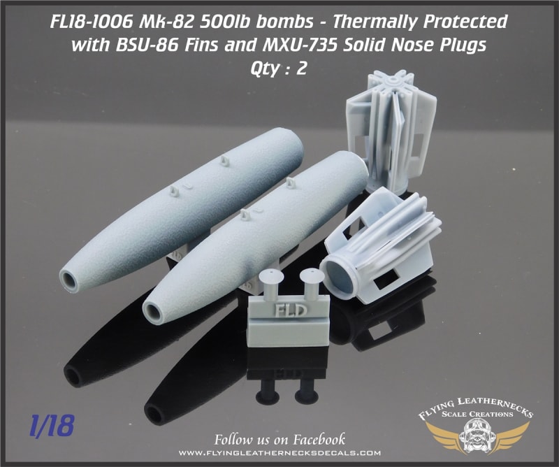 FL18-1006 Mk-82 500lb Bombs - Thermally Protected with BSU-86 Fins FL18-1006 Mk-82 500lb Bombs - Thermally Protected with BSU-86 Fins