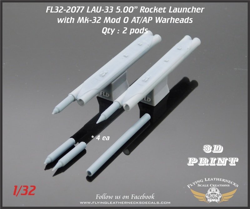 FL32-2077 LAU-33 5.00" Rocket Launcher with Rockets FL32-2077 LAU-33 5.00" Rocket Launcher with Rockets