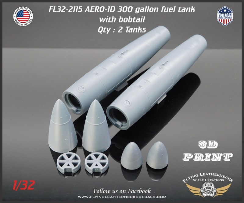 FL32-2115 AERO-1D 300gal Tanks with Bobtail Fairings FL32-2115 AERO-1D 300gal Tanks with Bobtail Fairings
