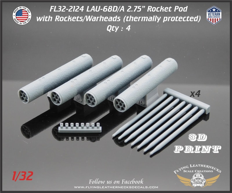FL32-2124 LAU-68D/A 2.75" Rocket Pod, thermally protected - with rockets