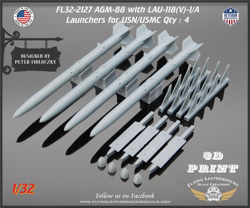 FL32-2127 AGM-88 HARM with LAU-118(V)-1/A for USN/USMC