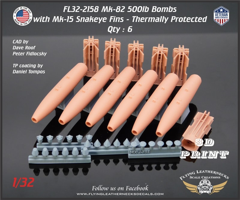 FL32-2158 Mk-82 500lb Bomb with Mk-15 Snakeye Fin - Thermally Protected FL32-2158 Mk-82 500lb Bomb with Mk-15 Snakeye Fin - Thermally Protected