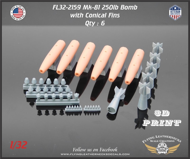 FL32-2159 Mk-81 250lb Bomb with Conical Fins