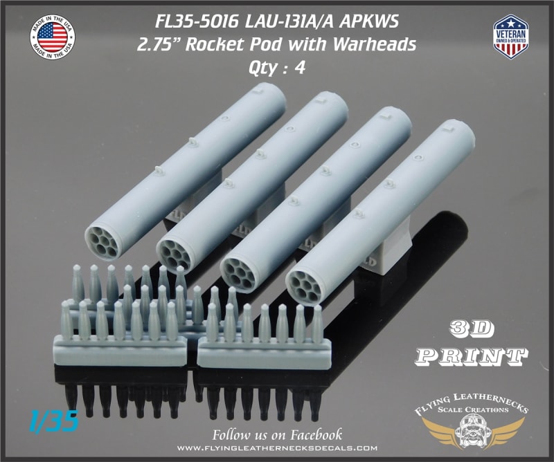 FL35-5016 LAU-131A/A 2.75" APKWS Pod with Rockets FL35-5016 LAU-131A/A 2.75" APKWS Pod with Rockets