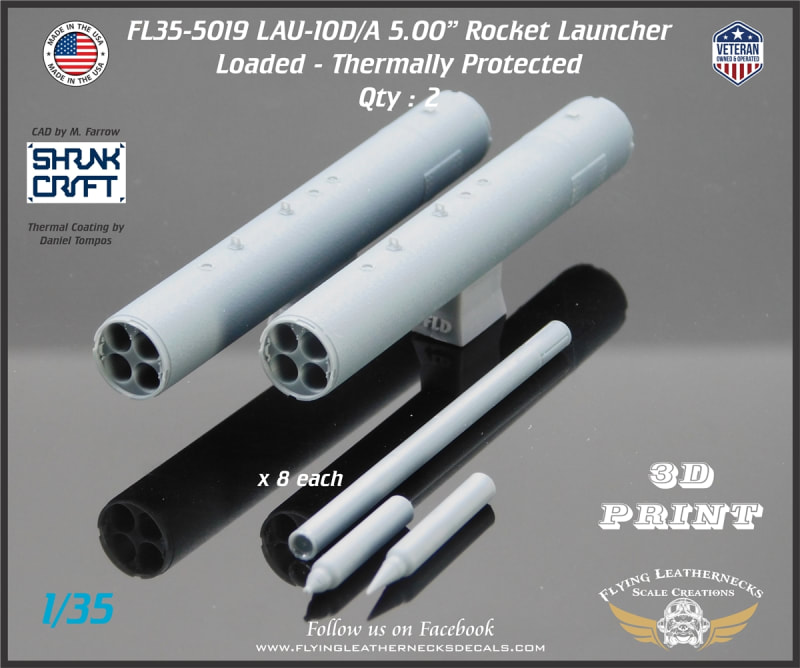 FL35-5019 LAU-10D/A 5.00" Rocket Pod (with Warheads) Thermally Protected