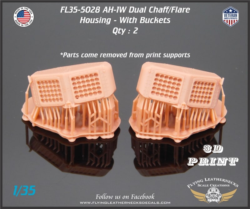 FL35-5028 AH-1W Dual Chaff/Flare Housing - with Buckets