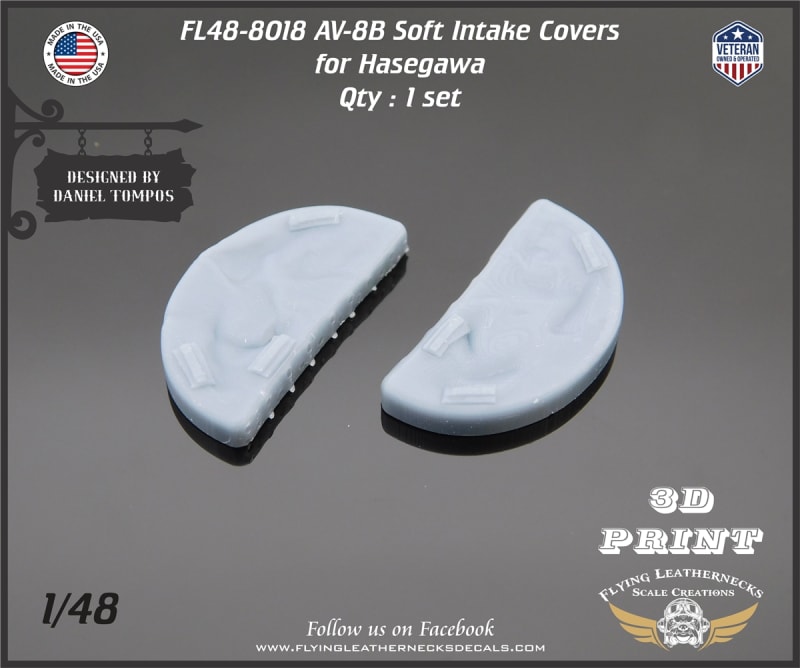FL48-8018 AV-8B Soft Intake Covers for Hasegawa