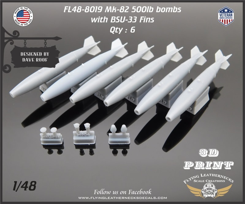 FL48-8019 Mk-82 / BLU-111/B 500lb Bomb with BSU-33/B Fin