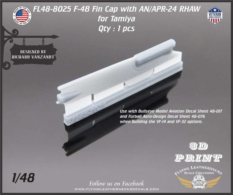 FL48-8025 AN/APR-24 RHAW Antenna Fin Cap for Tamiya F-4B