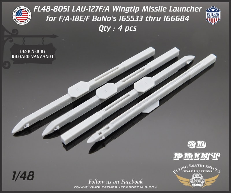 FL48-8051 LAU-127F/A - F/A-18E/F Wing tip launchers BuNo 165533 thru 166684 FL48-8051 LAU-127F/A - F/A-18E/F Wing tip launchers BuNo 165533 thru 166684